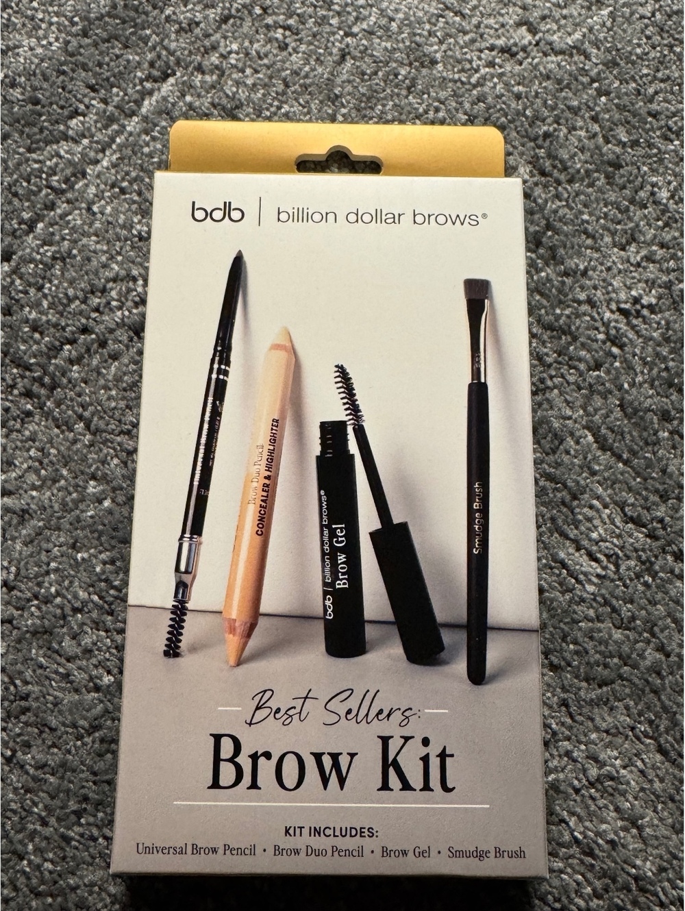 Billion Dollar Brows Best Sellers Brow Kit 4pc Universal Pencil Gel Brush